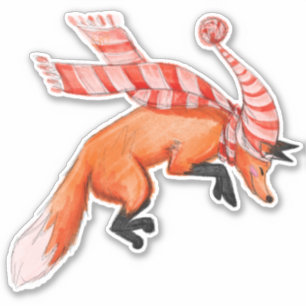 Jumping Fox Sticker Klistermärken
