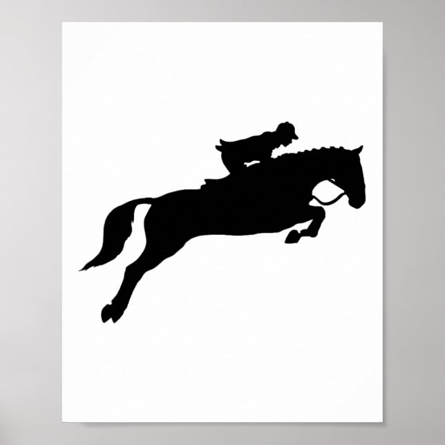 Jumping Galloping Running Horse Poster (Framsidan)
