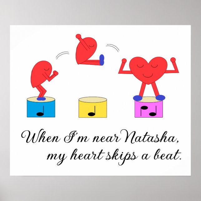 Jumping Heart i Kärlek: Poster (Framsidan)