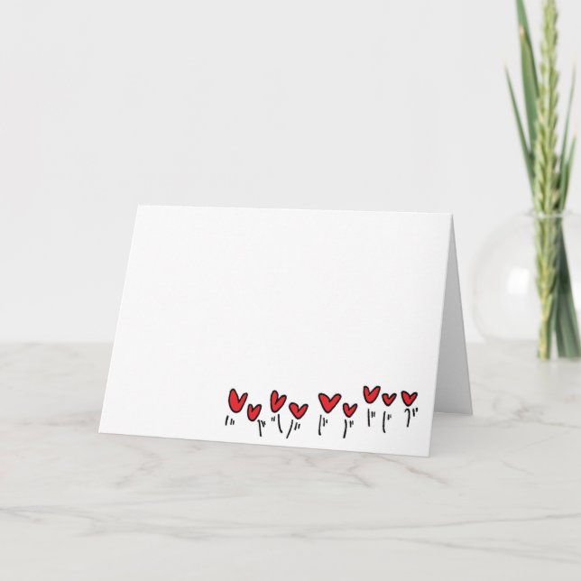 "Jumping Hearts" Valentine Card Helgkort (Framsida)