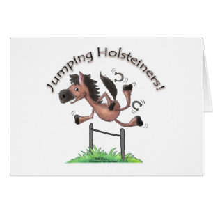 Jumping Holsteiners! Hälsningskort