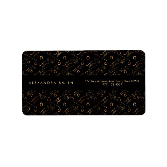 Jumping Horse |  | Hästtränare Adressetikett (Framsidan)