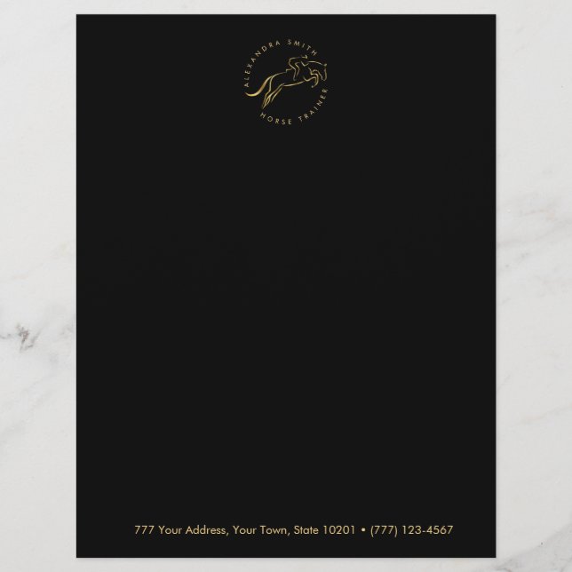 Jumping Horse |  | Hästtränare Brevhuvud (Framsida)