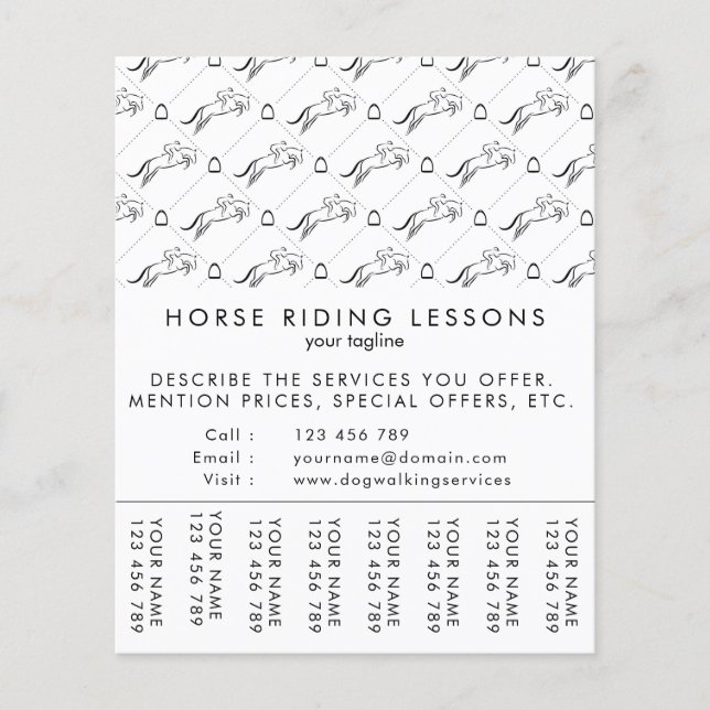 Jumping Horse |  | Hästtränare Flygblad (Framsidan)