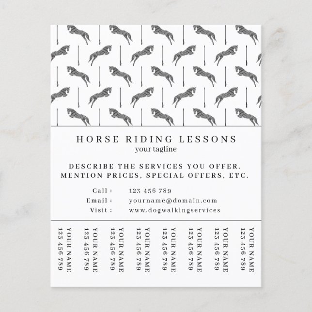 Jumping Horse |  | Hästtränare Flygblad (Framsidan)