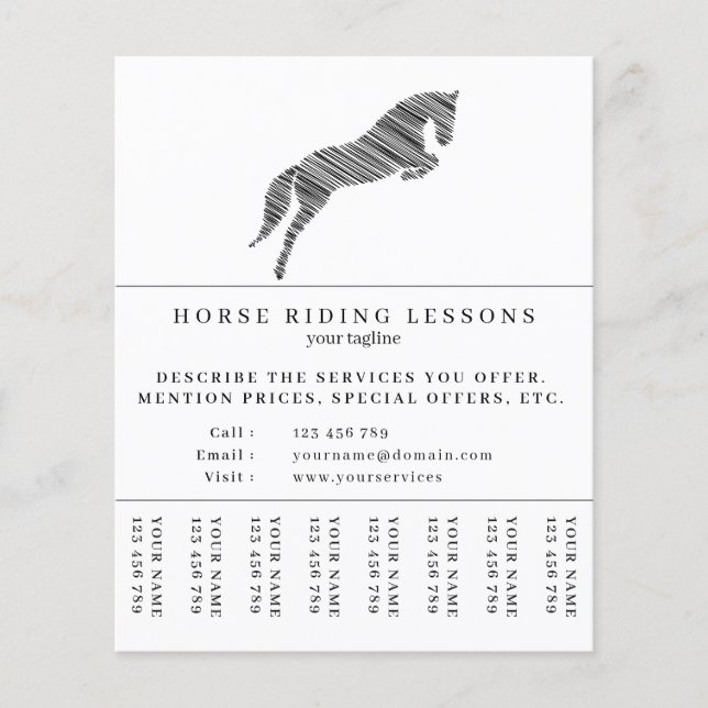 Jumping Horse |  | Hästtränare Flygblad (Framsidan)