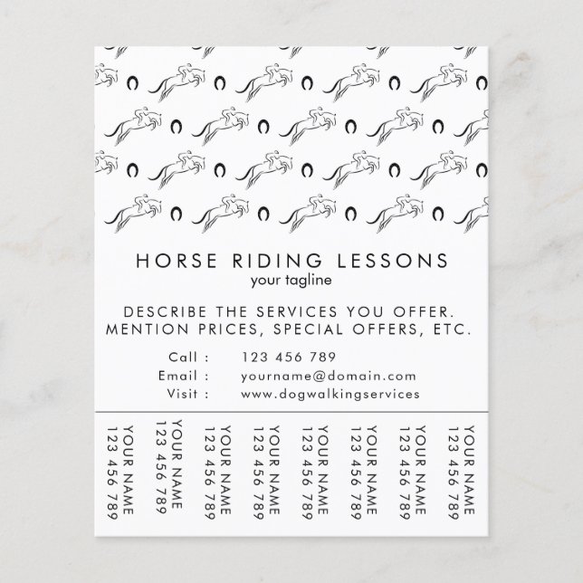 Jumping Horse |  | Hästtränare Flygblad (Framsidan)