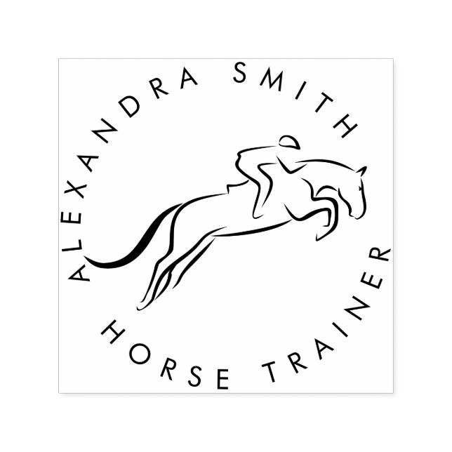 Jumping Horse |  | Hästtränare Självfärgande Stämpel (Design)