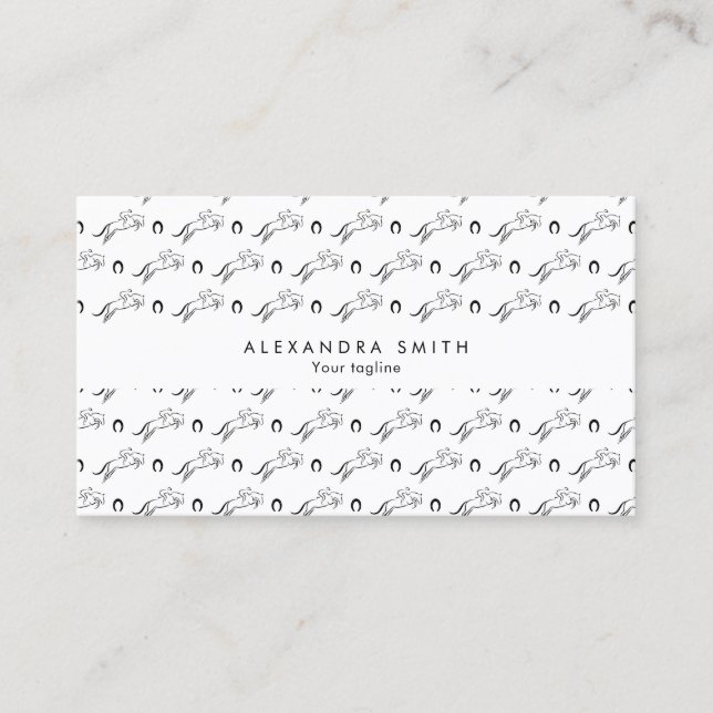 Jumping Horse |  | Hästtränare Visitkort (Framsida)