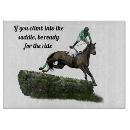Jumping Horse Jockey in Grönt Caking Board