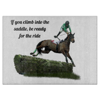 Jumping Horse Jockey in Grönt Caking Board