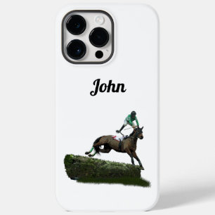 Jumping Horse Jockey In Grönt iPhone / iPad case