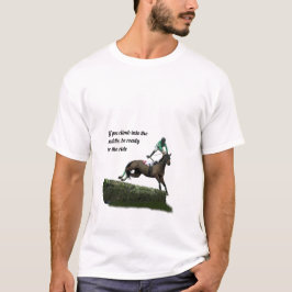 Jumping Horse Jockey in Grönt T-Shirt