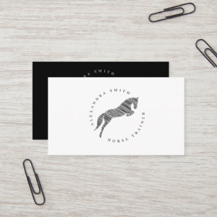 Jumping Horse Scribble Horse Guld Horse Visitkort