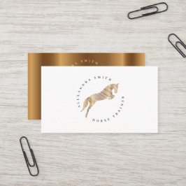 Jumping Horse | Scribble Horse | Guld Horse Visitkort