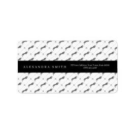 Jumping Horse | Scribble Horse | Hästtränare Adressetikett