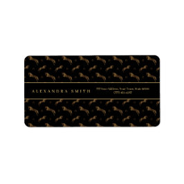 Jumping Horse | Scribble Horse | Hästtränare Adressetikett