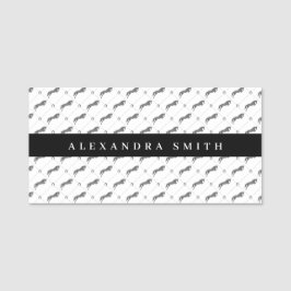 Jumping Horse | Scribble Horse | Hästtränare Namnbricka