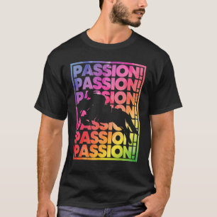 Jumping Horse with Equestrian Colorful Girls Horse T Shirt