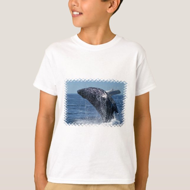 Jumping Humpback Whale Youth Sweatshirt Tröja (Framsida)