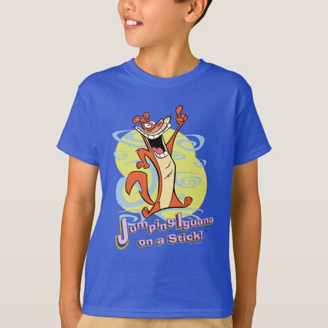 Jumping Igauna på en Stick!™ T Shirt (Framsida)