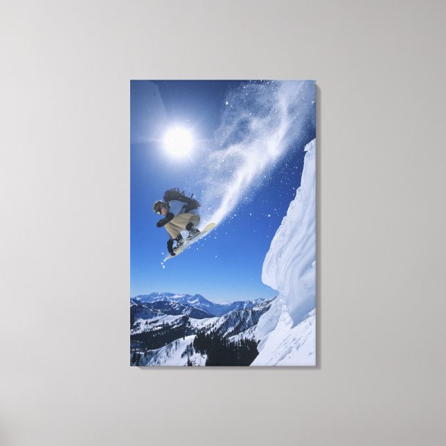 Jumping in Snake Bäck Canyon från Clayton 3 Canvastryck (Framsida)