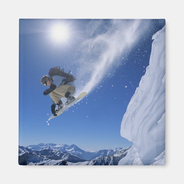 Jumping in Snake Bäck Canyon från Clayton 3 Magnet (Framsidan)