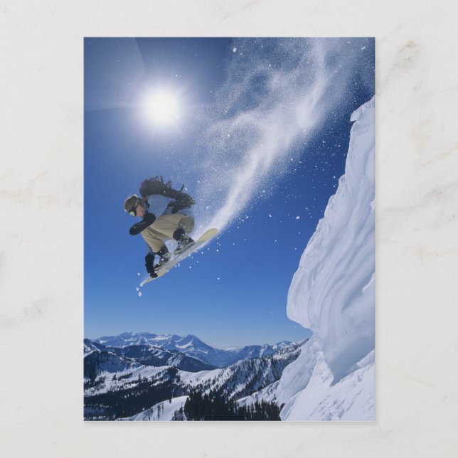 Jumping in Snake Bäck Canyon från Clayton 3 Vykort (Framsida)