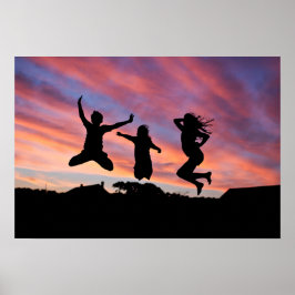 Jumping in the Sunset poster