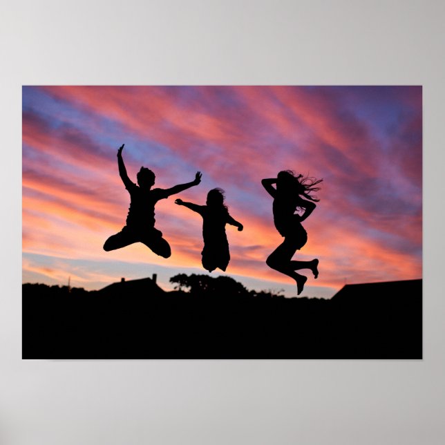 Jumping in the Sunset poster (Framsidan)