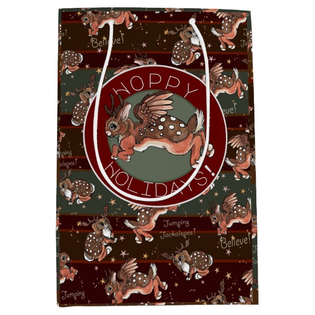 Jumping Jackalope Hoppy Helgdagars Helgdag (Framsidan)