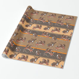 Jumping Jackalope Julwrapping Wrapping Pape Presentpapper