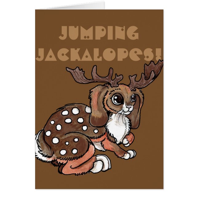 Jumping Jackalopes! Tomt Anpassade Hälsningskort (Framsidan)
