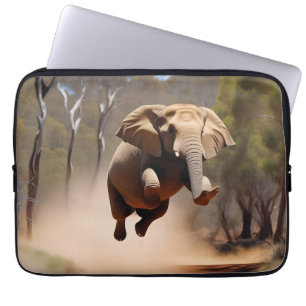 "Jumping Joy: Animeraden Elephants'Leap" Laptop Fodral