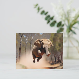 "Jumping Joy: Animeraden Elephants'Leap" Vykort