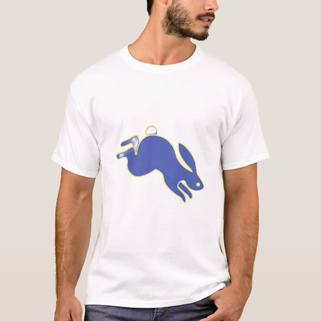 Jumping Lila Rabbit T Shirt (Framsida)