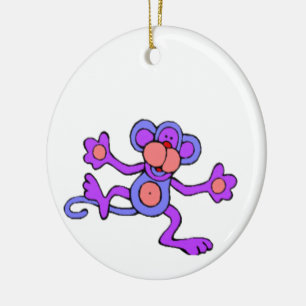 Jumping Monkey Julgransprydnad Keramik