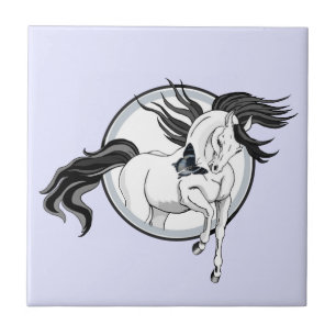 Jumping Out ~ Horse and Butterfly Kakelplatta