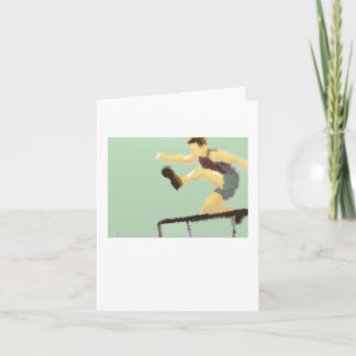 Jumping over Hurdle Art Kort