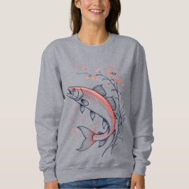 Jumping Pink Fish – Women’s Sweatshirt T Shirt