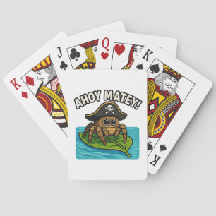 Jumping Pirat Spider Äventyr kapten Webbeard Casinokort