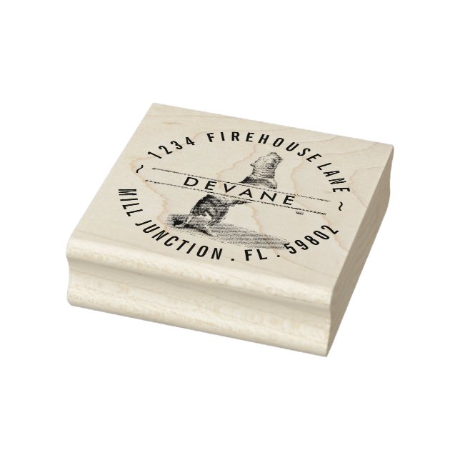 Jumping Pit Bull Terrier Returadress Frimärke Stämpel (Stämpel)