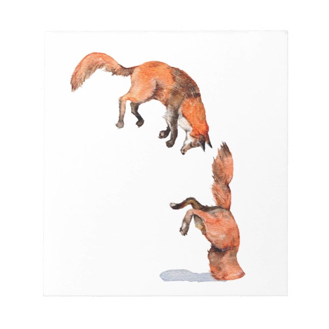 Jumping Red Fox Anteckningsblock (Framsida)
