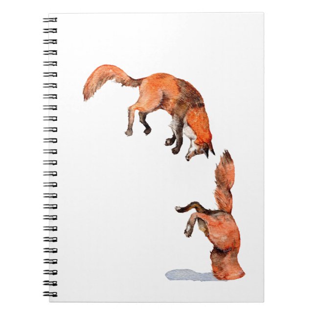 Jumping Red Fox Anteckningsbok (Framsidan)