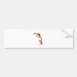 Jumping Red Fox Bildekal
