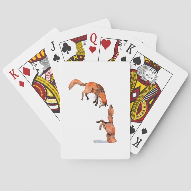 Jumping Red Fox Casinokort (Baksidan)