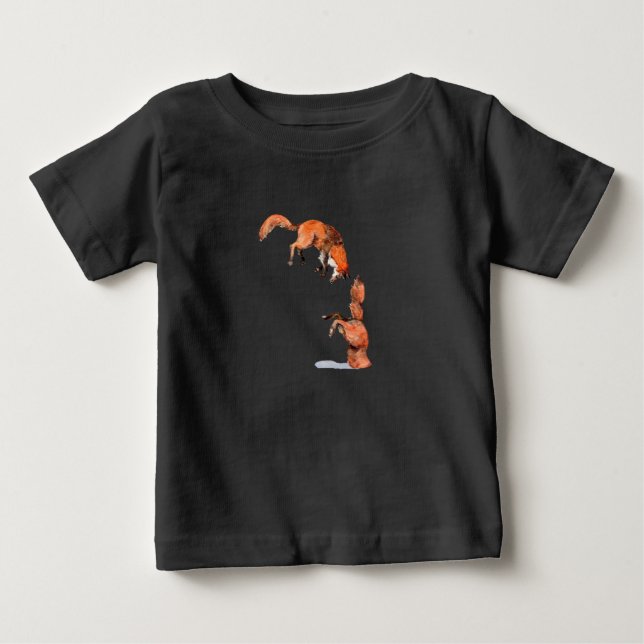 Jumping Red Fox Tee Shirt (Framsida)