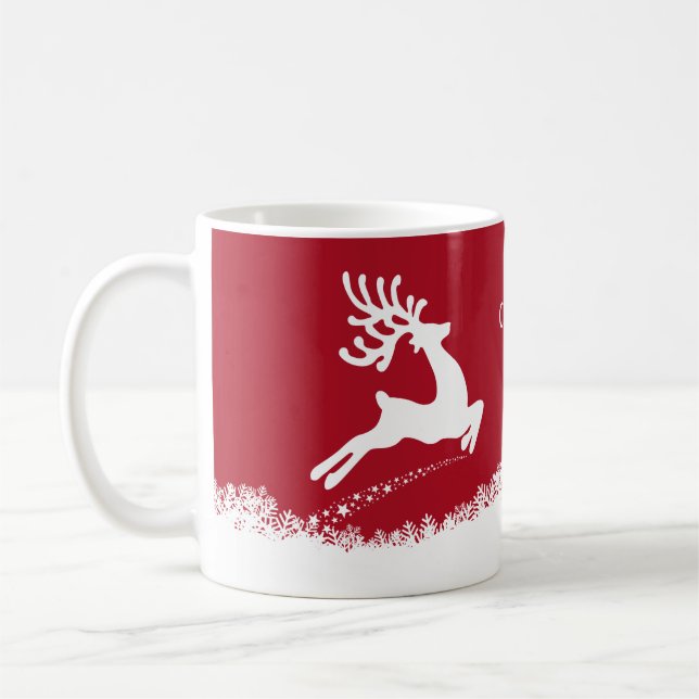 Jumping Reindeer, eget namn mugg (Vänster)