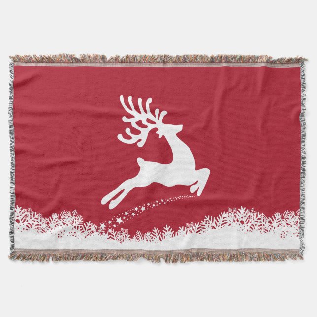 Jumping Reindeer throw filt (Framsidan)