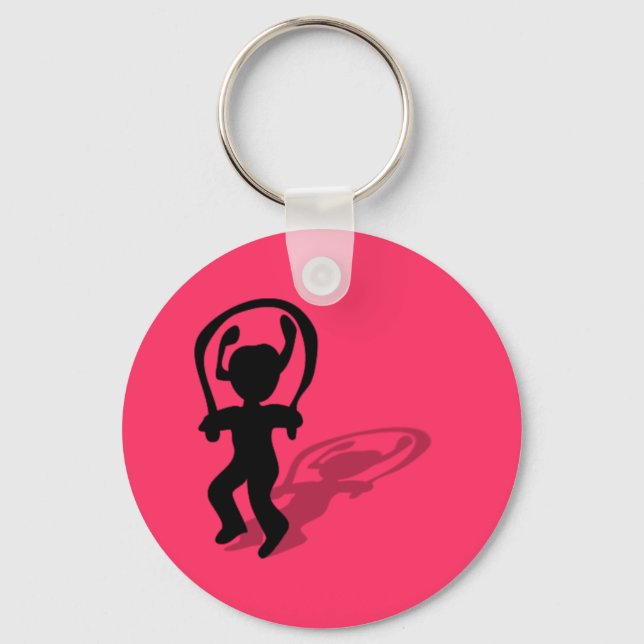 Jumping Rope Girl Keychain Nyckelring (Framsida)